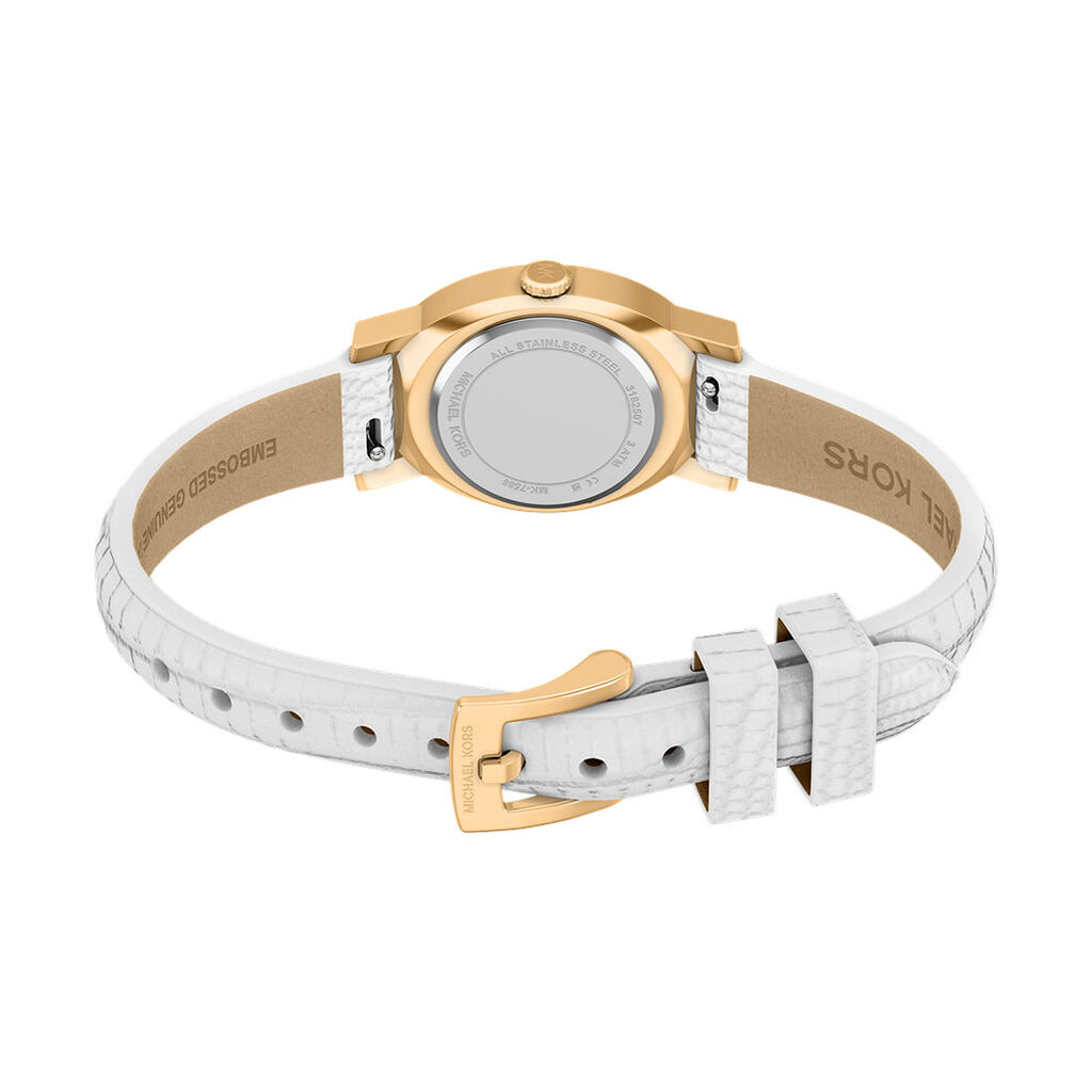 Montre Michael Kors Maude Blanc - F&ecirc;te des m&egrave;res Femme | Histoire d&rsquo;Or