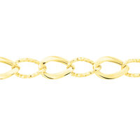 Collier Joice Maille Alternée Et Godronne Or Jaune