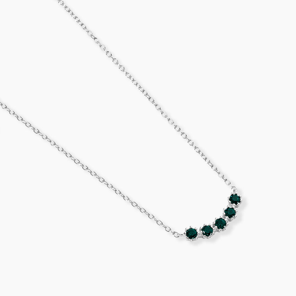 Collier Karrie Argent Blanc Oxyde De Zirconium - Colliers fantaisie Femme | Histoire d&rsquo;Or