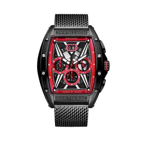 Montre Montignac Tonneau Noir - Nouveautés Homme | Histoire d’Or