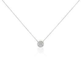 Collier Or Blanc Nawra Diamants Synthétiques - Colliers Femme | Histoire d’Or