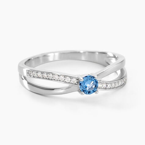 Bague Bertheline Argent Blanc Oxyde De Zirconium - Bagues solitaires Femme | Histoire d’Or