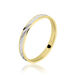Alliance Faceteana Ruban Plat Or Bicolore - Alliances Unisex | Histoire d’Or