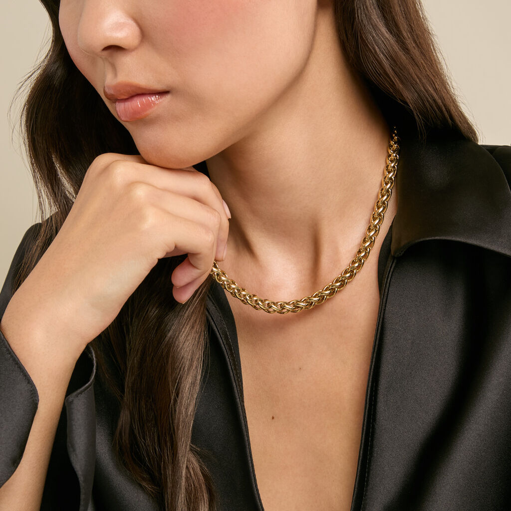 Collier Manolia Acier Jaune - Colliers fantaisie Femme | Histoire d&rsquo;Or