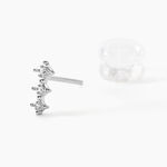 Boucles D'oreilles Puces Ganesha Or Blanc Diamant - Clous d'oreilles Femme | Histoire d&rsquo;Or