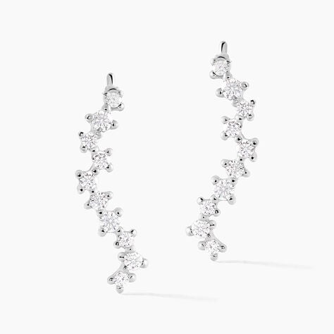 Bijoux D'oreilles Brandi Argent Rhodié Oxyde De Zirconium - Boucles d'oreilles fantaisie Femme | Histoire d’Or