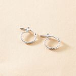 Cr&eacute;oles Valentine Argent Blanc - Boucles d'oreilles cr&eacute;oles Femme | Histoire d&rsquo;Or