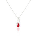 Collier Or Blanc Diamant Rubis - Sautoirs Femme | Histoire d&rsquo;Or