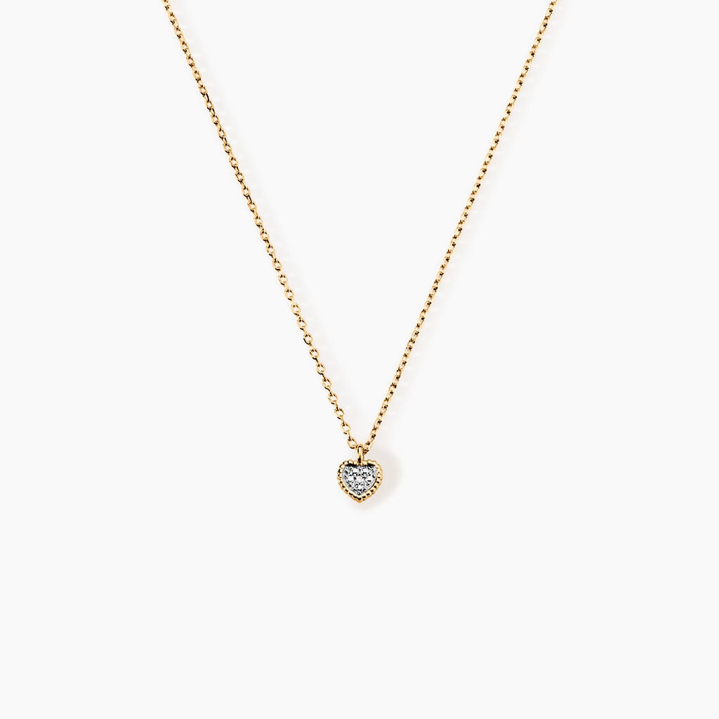 Collier Mon 1er Diamant Or Rose Diamant - Colliers Femme | Histoire d&rsquo;Or