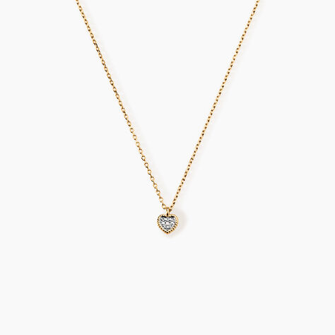 Collier Mon 1er Diamant Or Rose Diamant - Colliers Femme | Histoire d&rsquo;Or