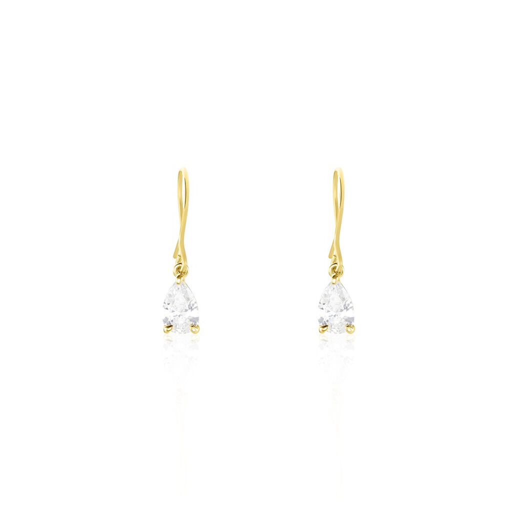 Boucles D’oreilles Puces Kalyne Or Jaune Oxyde De Zirconium