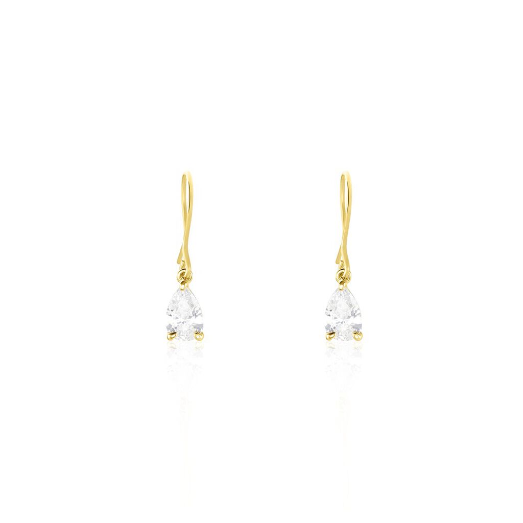 Boucles D'oreilles Puces Kalyne Or Jaune Oxyde De Zirconium - Boucles d'oreilles pendantes Femme | Histoire d’Or