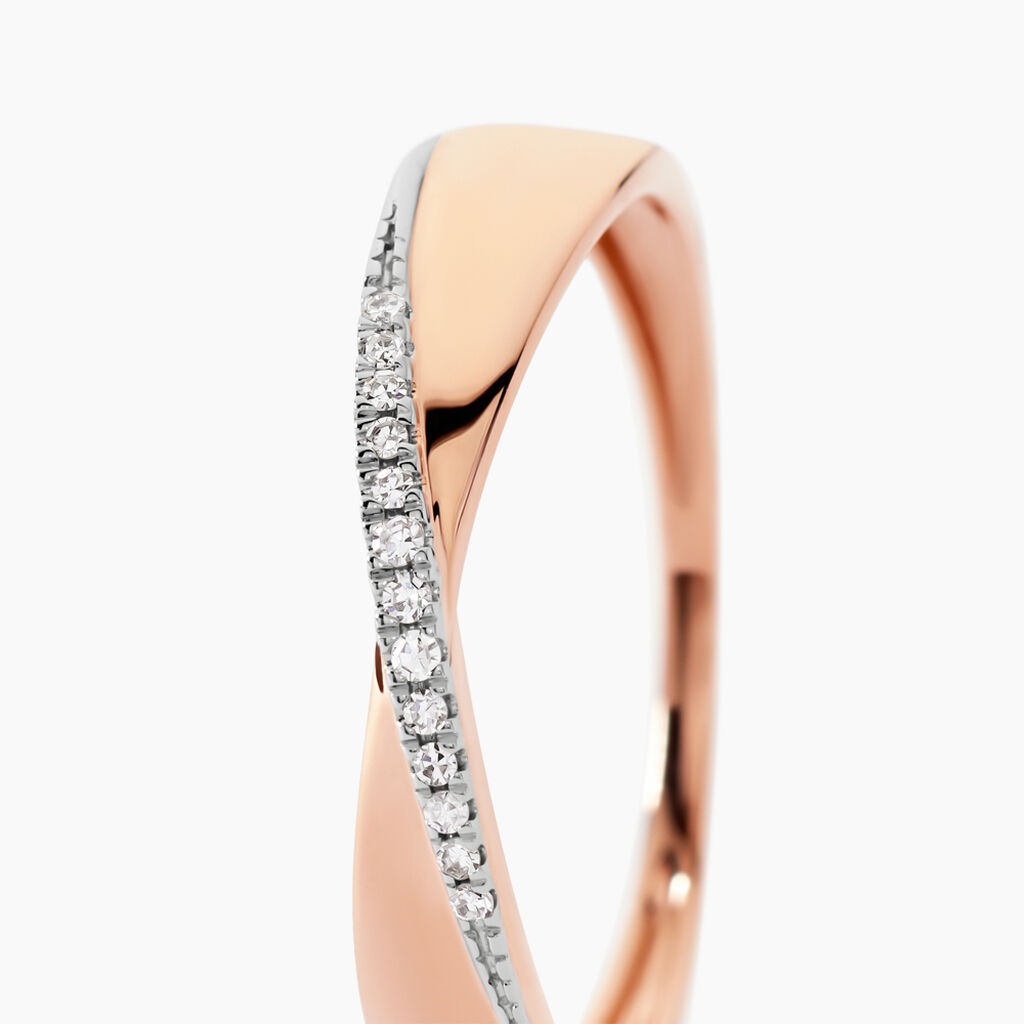 Bague Suzie Or Rose Diamant - Bagues avec pierre Femme | Histoire d’Or