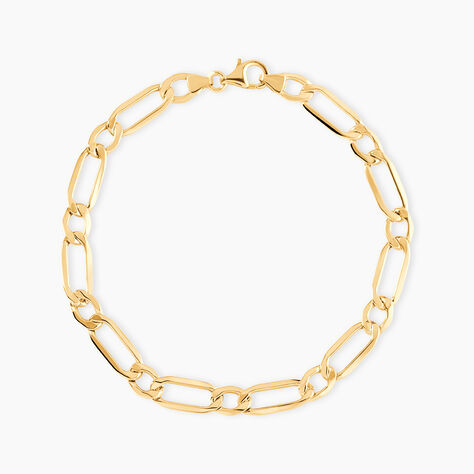 Bracelet Ophelio Maille Alternee 1/1 Or Jaune - Bracelets cha&icirc;ne Homme | Histoire d&rsquo;Or