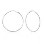 Cr&eacute;oles Carmeline Acier Blanc - Boucles d'oreilles cr&eacute;oles Femme | Histoire d&rsquo;Or