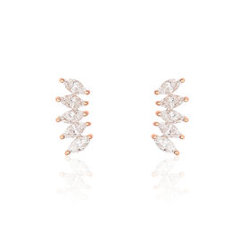 Bijoux D'oreilles Edma Or Rose Oxyde De Zirconium - Ear cuffs Femme | Histoire d’Or