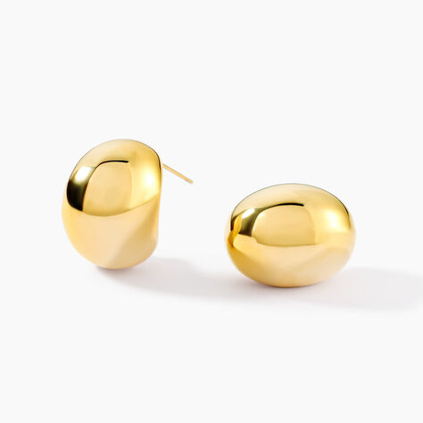 Boucles D'oreilles Puces Adoree Acier Jaune - Boucles d'oreilles fantaisie Femme | Histoire d’Or