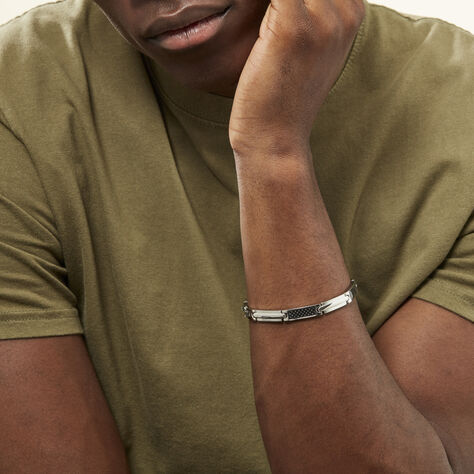 Bracelet Street Acier Blanc - Bracelets fantaisie Homme | Histoire d’Or