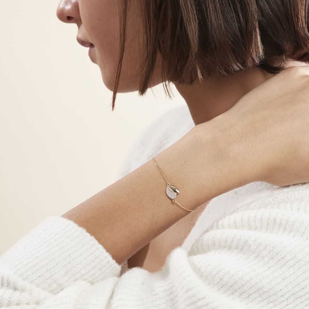 Bracelet Plaqué Or Jaune Simao Oxydes De Zirconium - Bracelets Femme | Histoire d’Or