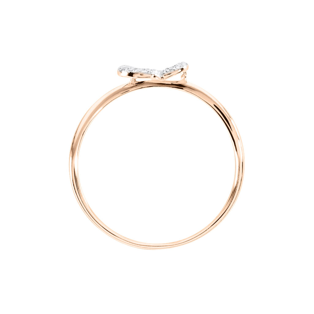 Bague Louise Or Rose Diamant - Bagues avec pierre Femme | Histoire d&rsquo;Or