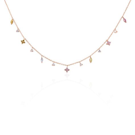 Collier Nimbe Argent Rose Oxyde De Zirconium - Colliers Femme | Histoire d&rsquo;Or