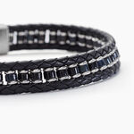 Bracelet Alassio Acier Blanc Oeil De Tigre - Bracelets Cuir Homme | Histoire d&rsquo;Or