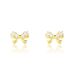 Boucles D'oreilles Puces Or Jaune Brunnera Oxydes De Zirconium - Clous d'oreilles Femme | Histoire d’Or