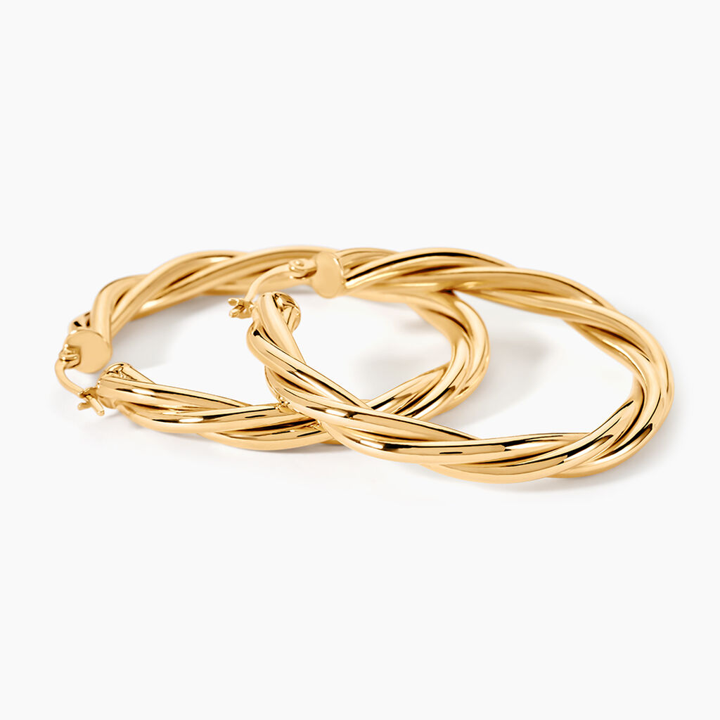 Cr&eacute;oles Tegan Or Jaune - Boucles d'oreilles cr&eacute;oles Femme | Histoire d&rsquo;Or