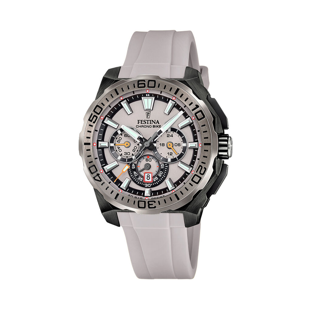 Montre Festina Chrono Bike 3 Taupe - Montres Homme | Histoire d&rsquo;Or
