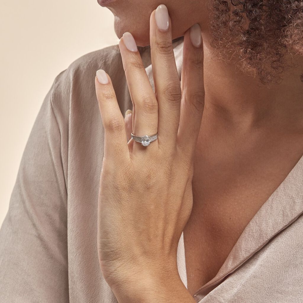 Bague Or Blanc Morganenn Oxyde - Bagues solitaires Femme | Histoire d’Or