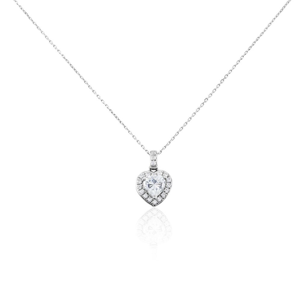 Collier Or Blanc Charity Oxydes De Zirconium - Colliers Femme | Histoire d’Or