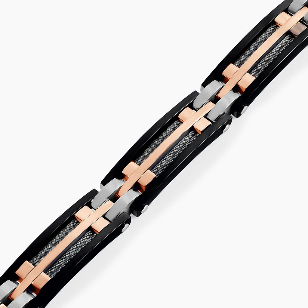 Bracelet Jourdan Priam Acier Bicolore - Bracelets Homme | Histoire d’Or
