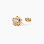 Boucles D'Oreilles Puces Moisette Plaqu&eacute; Or Jaune Oxyde De Zirconium - Boucles d'oreilles fantaisie Femme | Histoire d&rsquo;Or