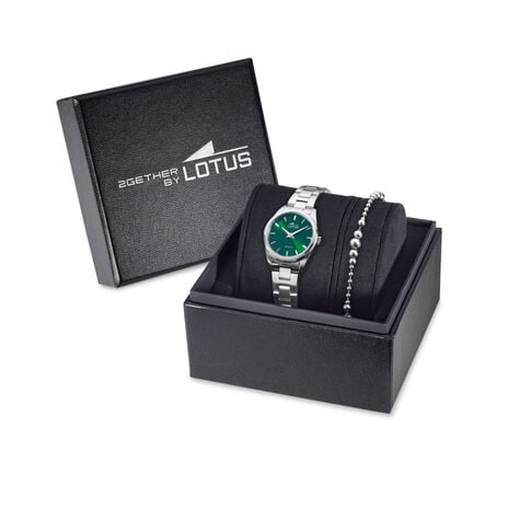 Coffret De Montre Lotus Old Money Vert - Montres Femme | Histoire d&rsquo;Or
