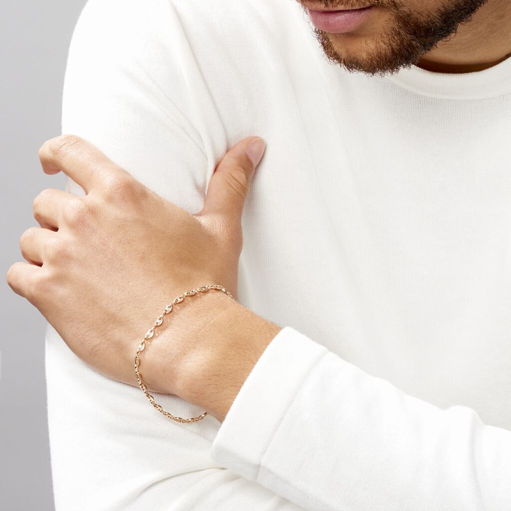 Bracelet Plaqué Or Jaune William - Bracelets chaîne Homme | Histoire d’Or