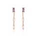 Boucles D'oreilles Pendantes Purple Mood Argent Rose Oxydes - Boucles d'oreilles fantaisie Femme | Histoire d’Or
