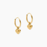 Cr&eacute;oles Big Love Argent Dor&eacute; A L'Or 750/1000 - Boucles d'oreilles cr&eacute;oles Femme | Histoire d&rsquo;Or