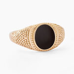 Chevali&egrave;re Plaqu&eacute; Or Jaune Azarel Email Noir - Chevali&egrave;res Homme | Histoire d&rsquo;Or