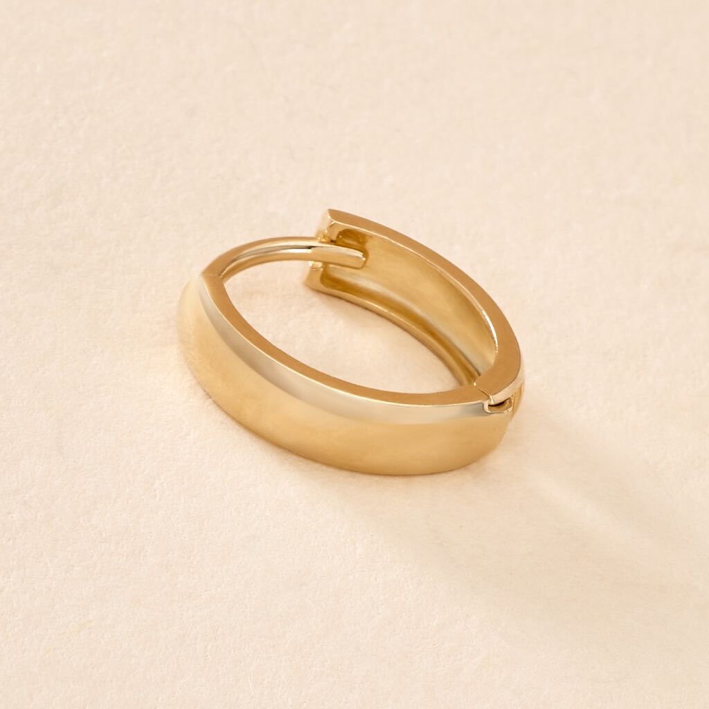 Créole Unitaire Franc Or Jaune - Boucles d'oreilles créoles Homme | Histoire d’Or