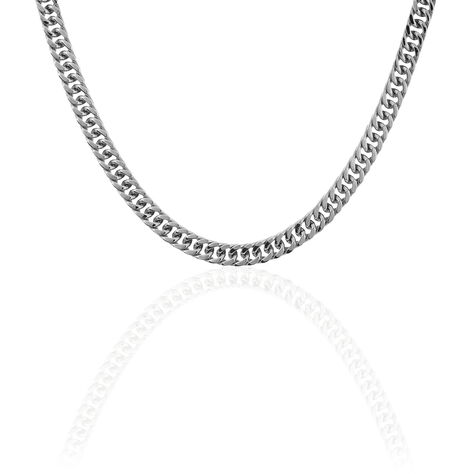 Collier Quentin Acier Blanc - Colliers fantaisie Homme | Histoire d’Or