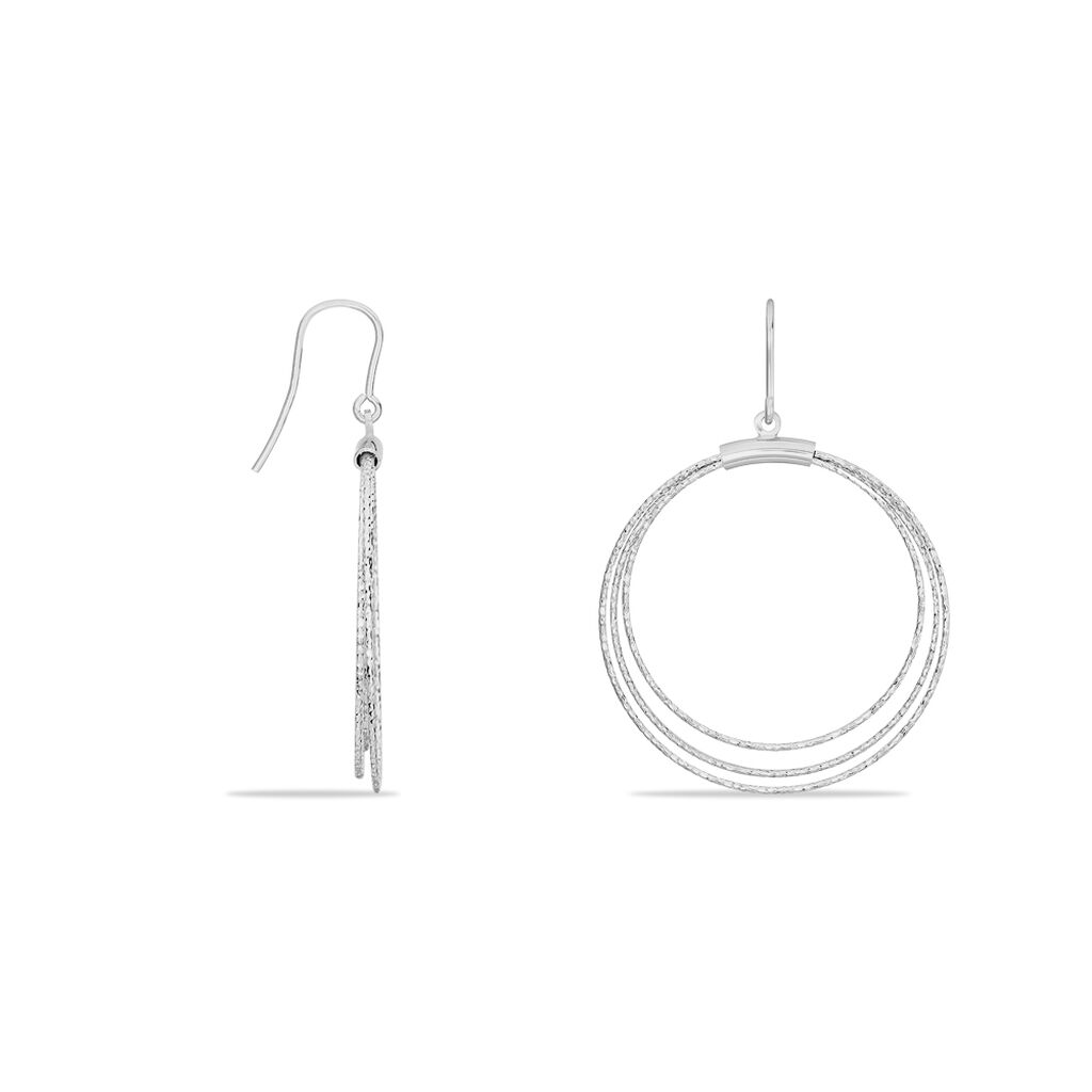 Boucles D'oreilles Pendantes Nadiona Argent Blanc - Boucles d'oreilles fantaisie Femme | Histoire d’Or