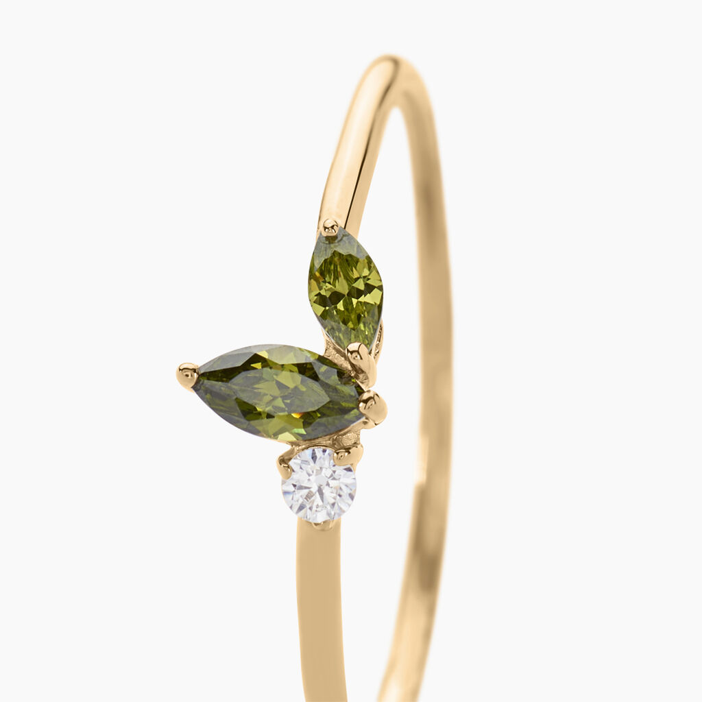 Bague Paulia Plaqué Or Jaune Oxyde De Zirconium - Bagues avec pierre Femme | Histoire d’Or