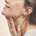 Boucles D'oreilles Puces Gatiene Or Blanc Perle De Culture Et Diamant - Boucles d'oreilles pendantes Femme | Histoire d&rsquo;Or