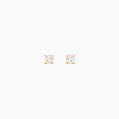 Boucles D'Oreilles Puces Aphrodite Or Jaune Diamant - Clous d'oreilles Femme | Histoire d’Or