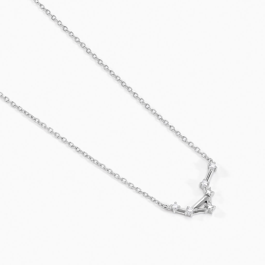 Collier Vega Argent Blanc Oxyde De Zirconium - Colliers Zodiaque Femme | Histoire d’Or
