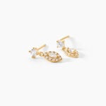 Boucles D'Oreilles Pendantes Osana Or Jaune Oxyde De Zirconium - Boucles d'oreilles pendantes Femme | Histoire d&rsquo;Or