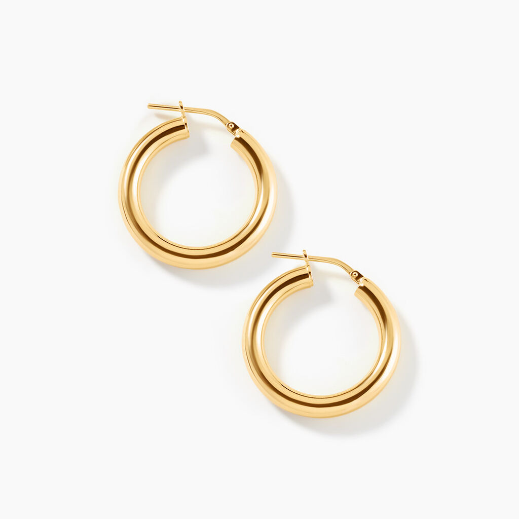Cr&eacute;oles Chucho Argent Dor&eacute; A L'Or 750/1000 - Boucles d'oreilles cr&eacute;oles Femme | Histoire d&rsquo;Or