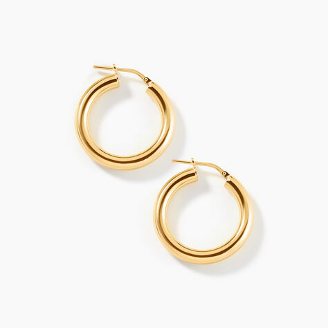 Cr&eacute;oles Chucho Argent Dor&eacute; A L'Or 750/1000 - Boucles d'oreilles cr&eacute;oles Femme | Histoire d&rsquo;Or