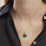 Collier Sa&uuml;l Argent Blanc Malachite - Colliers fantaisie Femme | Histoire d&rsquo;Or