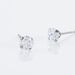 Boucles D'oreilles Puces Eddie Or Blanc Oxyde De Zirconium - Clous d'oreilles Femme | Histoire d’Or
